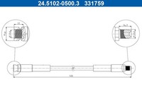 ATE 24.5102-0500.3 Bremsschlauch FüR MERCEDES-BENZ