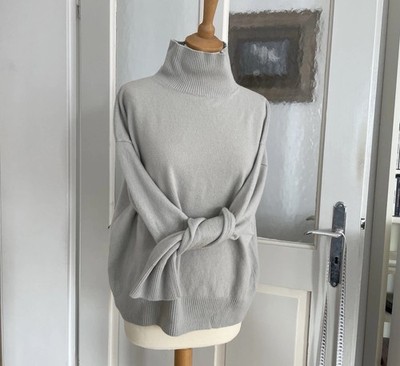 Mrs Hugs Breuninger Kaschmir Rollkragen Pullover L 40/42 mint Grau