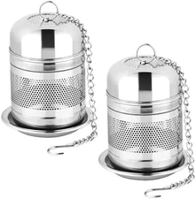 Stainless steel tea infuser strainers fine mesh for loose leaf tea brewing cups