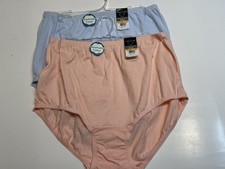 NWT 2 Pairs Vanity Fair Perfectly Yours Brief Cotton Panties 15319 Size 7 L