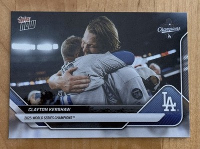 2025 Topps NOW Clayton Kershaw WS-13SSP World Series Champions