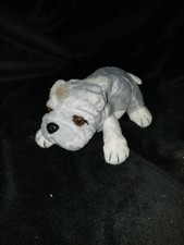 English Bulldog, Cute Plush Puppy, Realistic Stuffed Animal Toy 9" F1235 B261