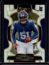 2025 Panini Select Abdul Carter Concourse RC Silver Prizm Rookie #95 Giants