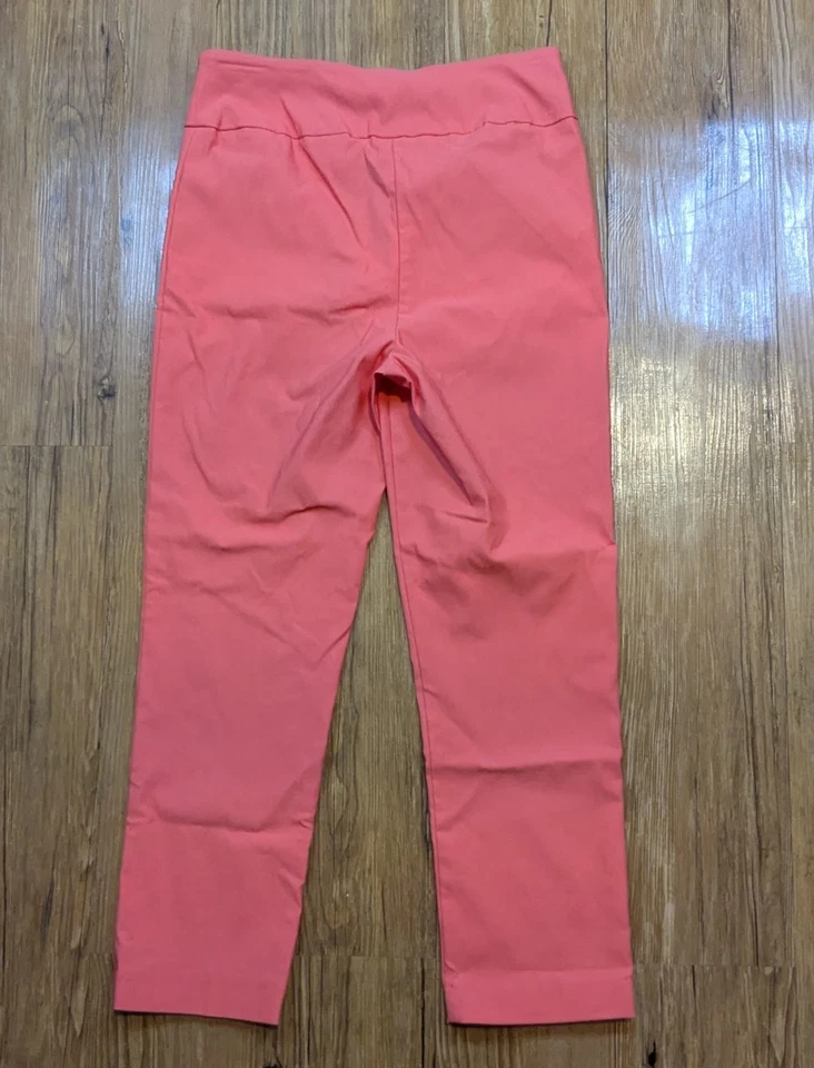Pantalones Joseph Ribkoff para mujer 8 rosa liso elástico recortados informales B37 Foto 2 de 4