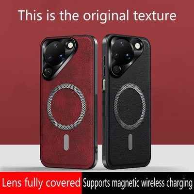 For Huawei Pura 90, Luxury Business Leather Wireless Charging Back Cover Case