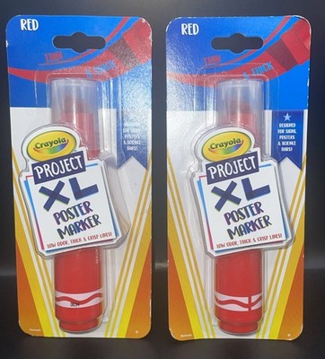 2 Pack - Crayola Project: XL Poster Marker, Red - NEW