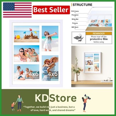 White 11x14 & 5x4x6 Collage Picture Frames Wall Decor Set for Photos