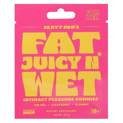 Sexyy Red's Fat Juicy 'N Wet Intimacy Pleasure Gummies For Her - Strawberry