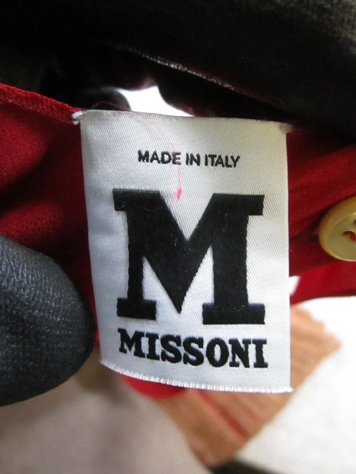 Missoni Dress Womens 10 Red Silk Blouson * - Image 3 of 4