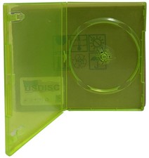 USDISC DVD Cases Standard 14mm Premium, Single 1 Disc Clear Green Lot