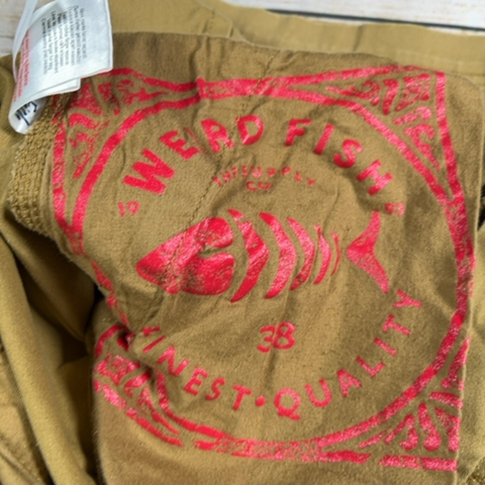 Weird Fish Shorts Mens W38 10L Dark Tan Cargo Utility Pockets Combat Work Hiking image 3