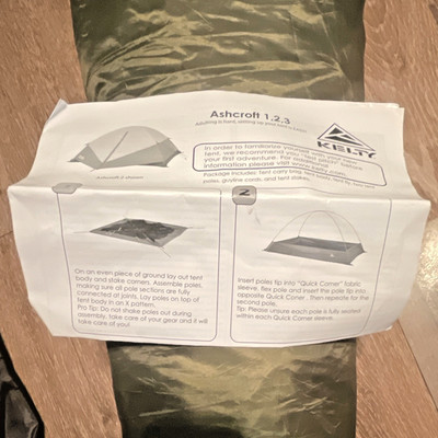Kelty Ashcroft  Green 2-Person Dome Tent Camping Shelter, Dome Shape, NEW Opened