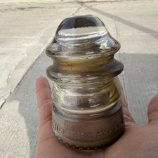 Vintage clear Glass Insulator Railroad Decora...