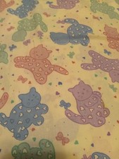 pastel color cats fabric 43x72