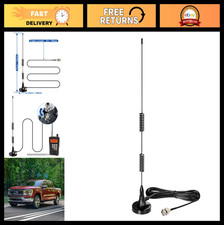 20-1300MHz Police Scanner Antenna - Magnetic Base, BNC Male, HF VHF UHF, Two Way