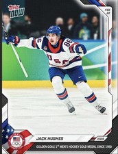 Jack Hughes Golden Goal 2026 Olympics Topps NOW Card 18 (A)