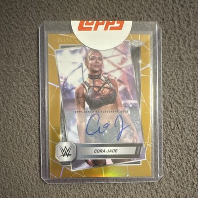 Topps WWE Chrome 2025 - Cora Jade Gold Refractor On Card Auto 16/50