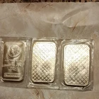 Lot of 3 Silver Bars .999 Fine 1 oz Each, Total 3 oz, Made in USA, Bar Shape