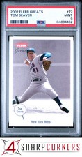 2002 FLEER GREATS #72 TOM SEAVER HOF POP 1 PSA 9