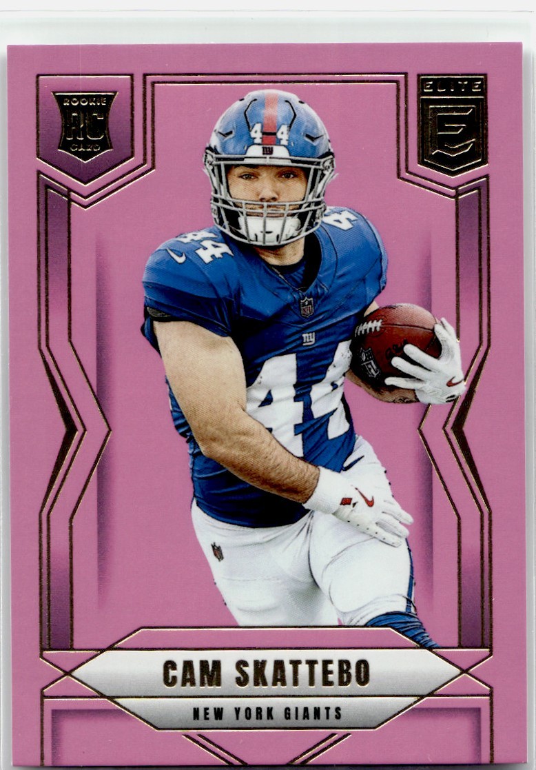 2025 Donruss Elite Pink Cam Skattebo RC New York Giants #153