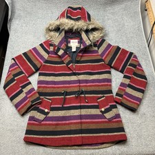 Women s Mossimo Faux Fur Lined Hoodie Striped...