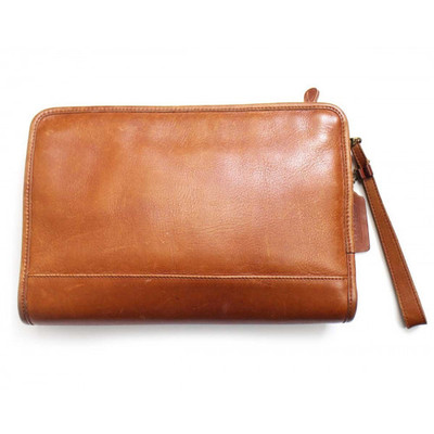 Coach 9833 Clutch Bag Brown Leather Vintage USED From Japan | eBay