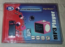 LETTORE MP3 CUBE DIGI-BLOCK 2GB ROSA MEMORIA MUSICA SIGILLATO VINTAGE 1000 CANZONI USB 2.0