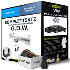 Anhängerkupplung abnehmbar für VW Passat Limousine +Elektrosatz AHK
