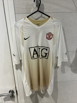Manchester United Nike 07/08 Training Shirt - White & Gold S | eBay UK