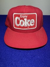 Vtg COCA COLA COKE Red Cap Adjustable Snapback Embroidered Patch Made in USA