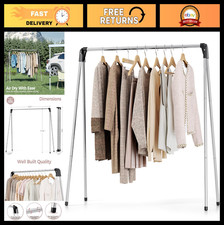 Foldable Stainless Steel Clothes Drying Rack - Portable Laundry Rack, Indoor/Out