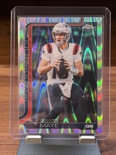 2025 Topps Chrome Football - Drake Maye - Raywave Refractor Silver Wave Patriots