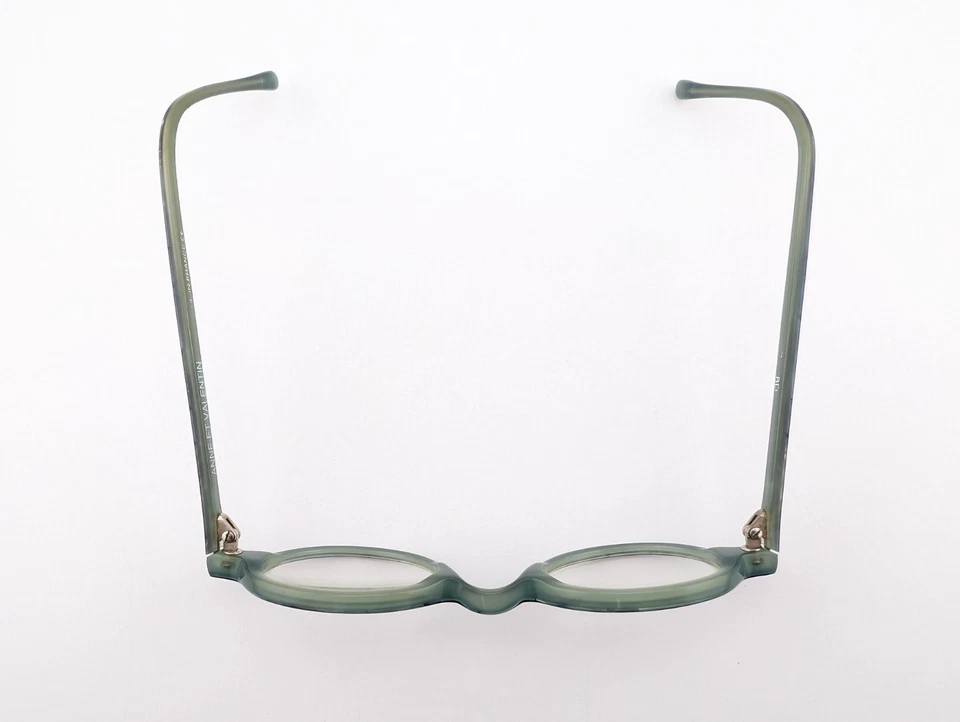 Anne et Valentin 眼镜,仅镜框,8D 绿色/棕色玳瑁,法国制造 — 第 3/4 张图片