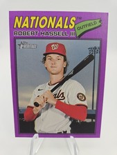 2026 Topps Heritage Purple Parallel #50 Robert Hassell III Nationals