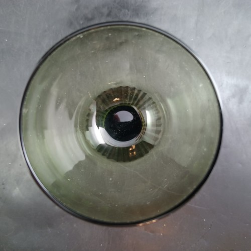 Bicchiere da tè freddo Lenox TEMPO verde smeraldo piede a costine cristallo stelo c.1976-1982 - Foto 3 di 7