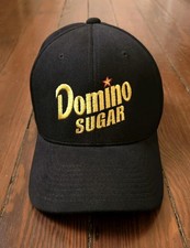 OFFICIAL DOMINO SUGAR PROMO HAT #2 - BLACK FLEXFIT FOODS BRAND STAR 2002 LOGO