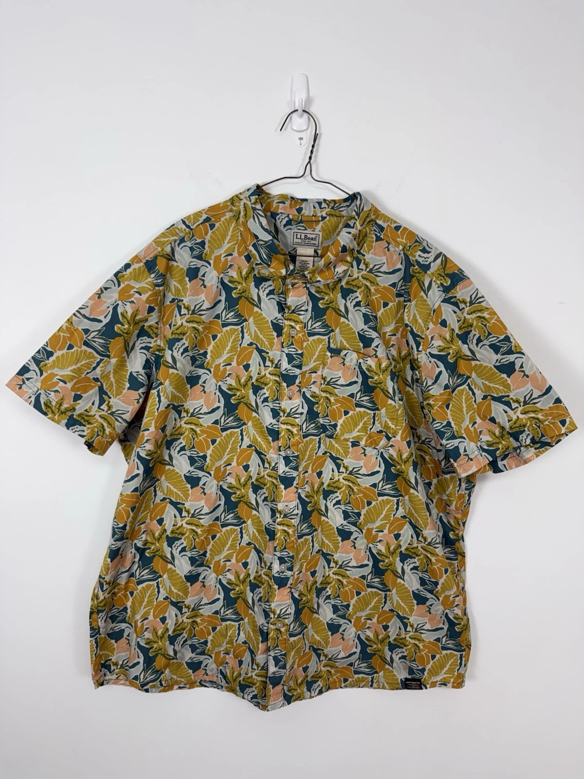 LL Bean All-Adventure Storm Yellow Teal Tropical Resort Floral Camp Shirt Sz XL
Opens in a new windo