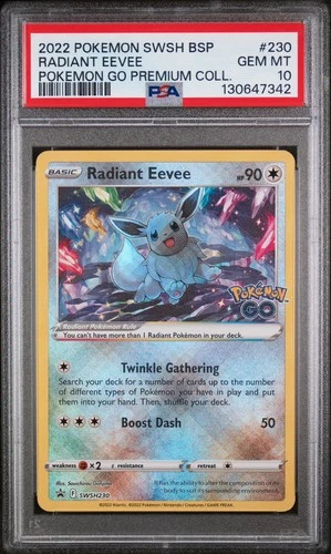 Pokemon Card PSA 10 Radiant Eevee SWSH230 Shiny Promo GO Holo Collection 2022 #2