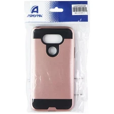 Asmyna Dual Layer Protective Case for LG G5 - Rose Gold / Black