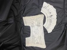 Lot of 2 Vintage Crocheted Collars - Cottagecore Ephemera Upcycle Grandmacore