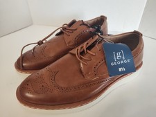 George Men's Casual Dress Oxfords Brown Size 8.5 M