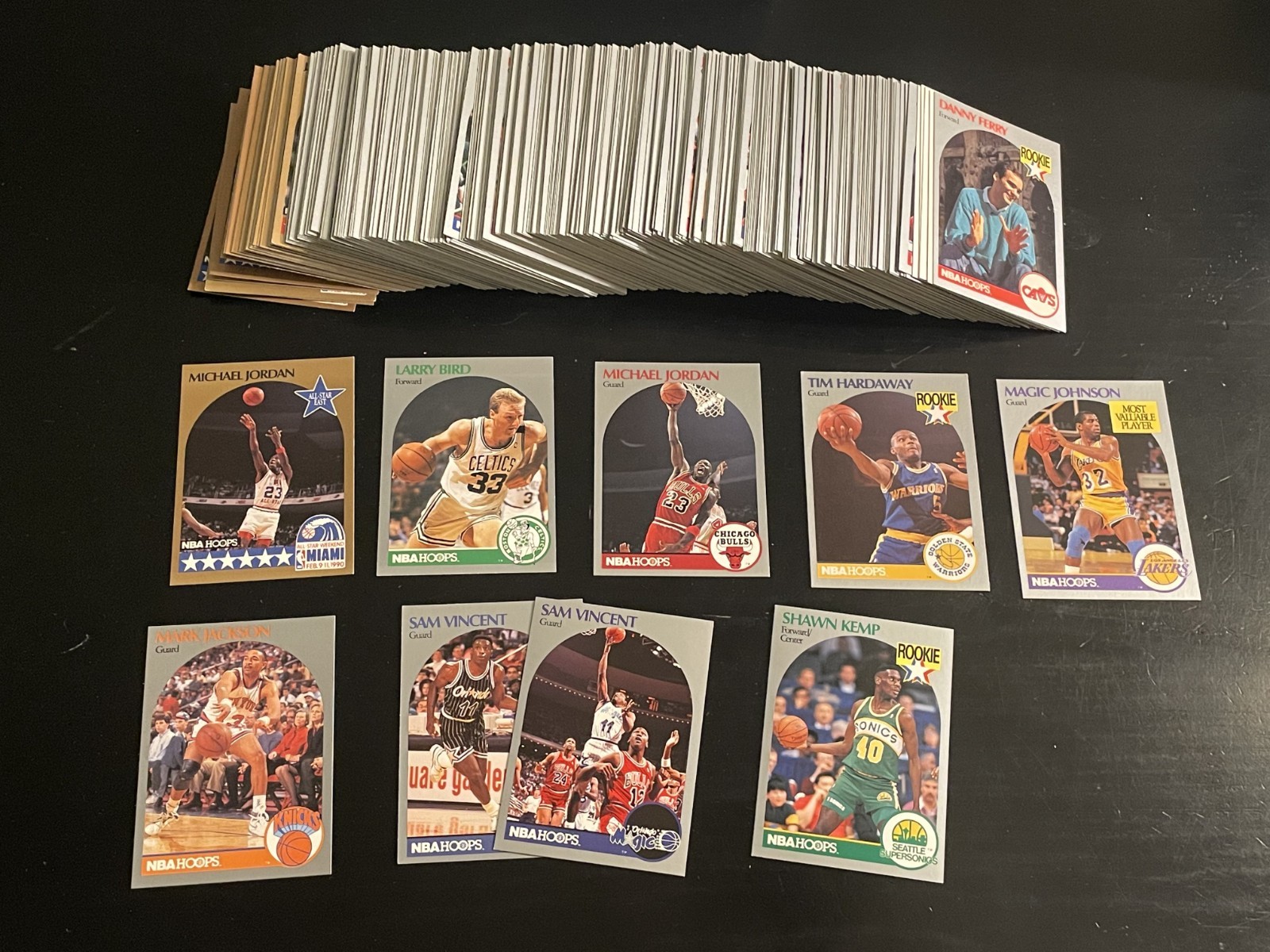 1990-91 NBA Hoops Series 1 Complete Set 1-336 MJ #12 Menendez @MSG +