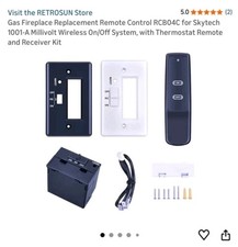 Gas Fireplace Replacement Remote Control RCB04C for Skytech 1001-A Millivolt Wir