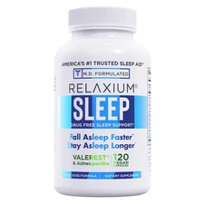 Relaxium Sleep Support 120 Vegan Capsules Melatonin GABA Ashwagandha Exp 01/27