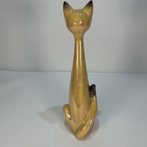 Vintage 1960s Jema Holland Ceramic Siamese Cat 37cm Long Neck Figurine - Picture 9 of 15