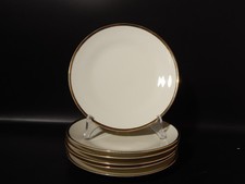 VINTAGE RICHARD GINORI SERVIZIO 6 PIATTI DESSERT PORCELLANA STILE IMPERO CON ORO