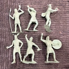 LOT of 6 Vintage LOUIS MARX & CO. 6" Inch Green VIKING Figures 1964
