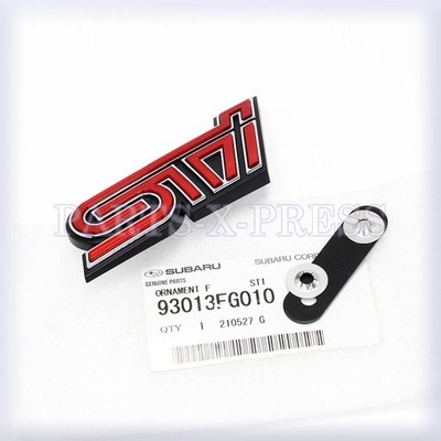 OEM SUBARU 2008-10 IMPREZA WRX STI FRONT GRILLE SYMBOL EMBLEM “STi