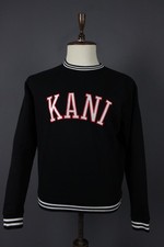 Karl Kani Black Center Logo Crew Neck Long Sleeve Sweatshirt Sweater Size XS