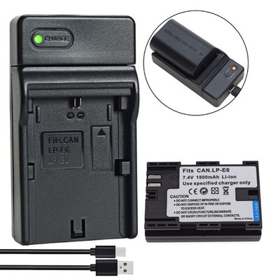 Replacement Battery Pack +Charger for Canon LP-E6 LPE6N EOS 7D SV EOS 7D Mark II